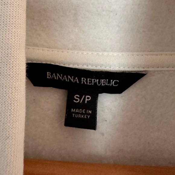 Banana Republic white collar cotton fleece sweater (size small) - Picture 3 of 3